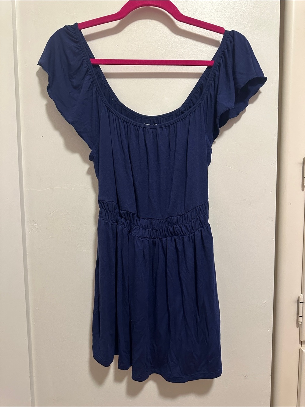 Torrid Navy Blue Flutter Sleeve Babydoll Super Soft Knit Top